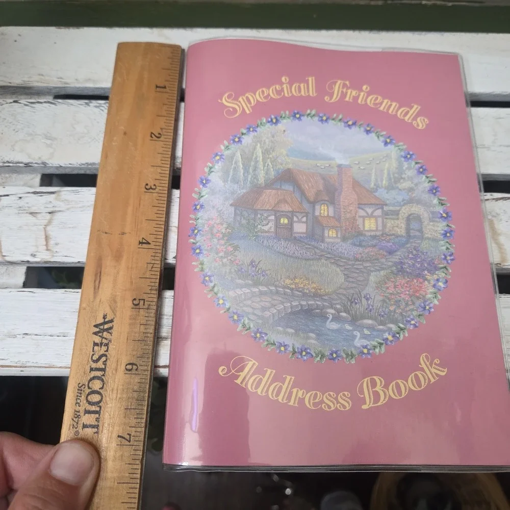 Vintage Special Friends Address Book Cottage Core Grandma Chic Krown 1991 NOS